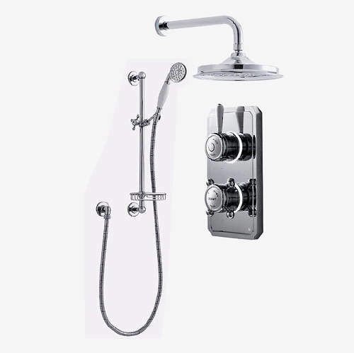 Digital Showers Digital Shower Pack, Slide Rail, Basket & 9" Head (HP).