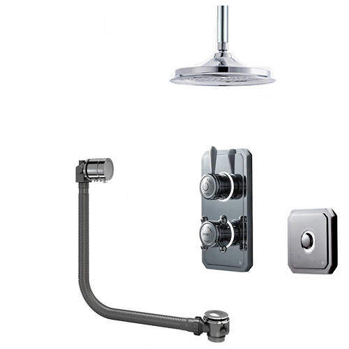 Digital Showers Digital Shower Pack, Bath Filler, 6" Head & Remote (HP).