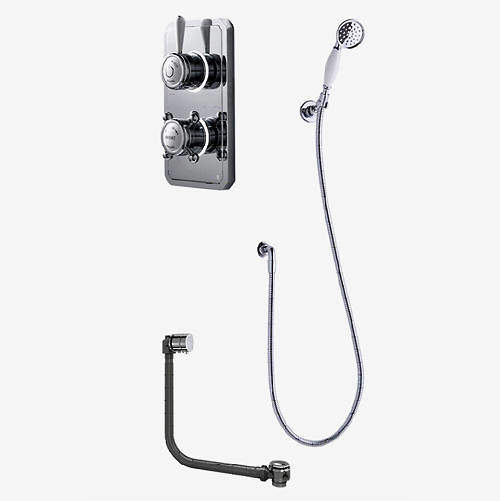 Digital Showers Twin Digital Shower Pack, Bath Filler & Shower Kit (HP).