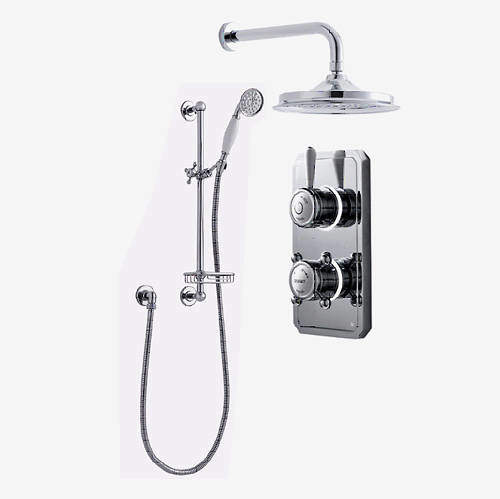 Digital Showers Digital Shower Pack, Slide Rail, Basket & 9" Head (LP).