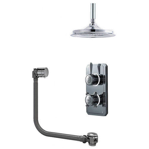 Digital Showers Twin Digital Shower Pack With Bath Filler & 6" Head (LP).