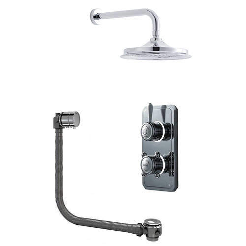 Digital Showers Twin Digital Shower Pack With Bath Filler & 9" Head (LP).