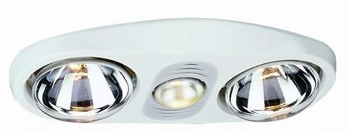 BathroomHalo Bathroom Light, Dual Heaters And Extractor Fan In One Unit.