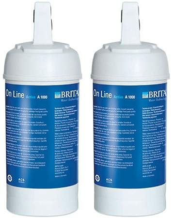 Brita Filter Taps 2 x Brita A1000 Filter Cartridge. For Brita On Line Taps & Kits.