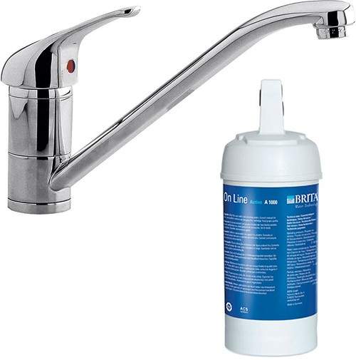 Kitchen Kitchen Tap With Brita On Line Active Filter Kit (Chrome).