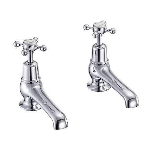 Burlington Claremont Basin Taps 5" (Chrome & White).