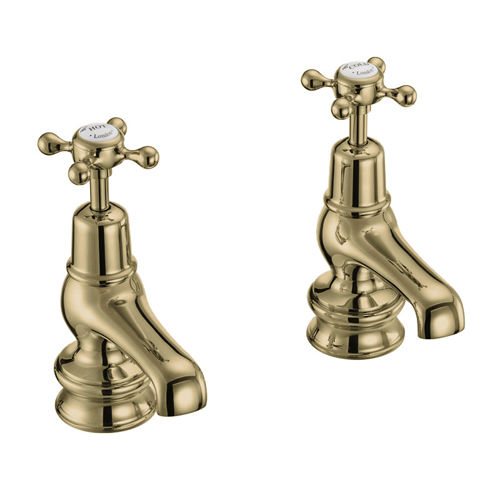 Burlington Claremont Basin Taps 3" (QT, Gold & White).