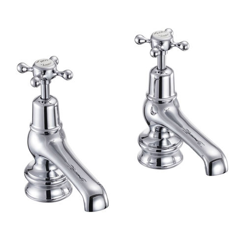 Burlington Claremont Basin Taps 5" (Chrome & White).
