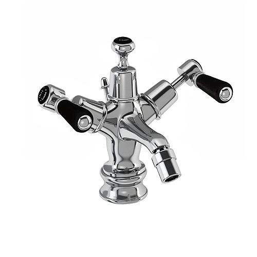 Burlington Kensington Bidet Tap With Pop Up Waste (Chrome & Black).