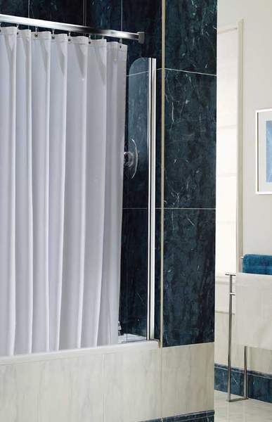 Coram Screens Chrome shower curtain screen.