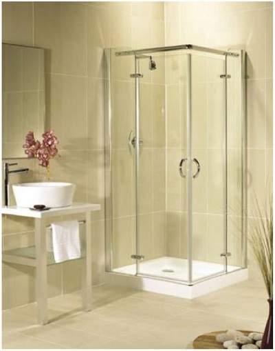 Image Allure 900mm shower enclosure with hinged doors.