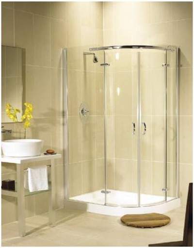 Image Allure Right Handed 800x1200 offset quadrant shower enclosure.