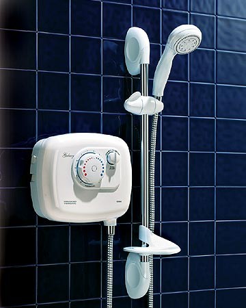 Galaxy Showers G2000 Thermostatic Power Shower (white & chrome)