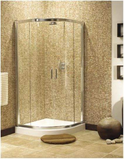 Image Ultra 1000 curved quadrant shower enclosure with sliding doors.