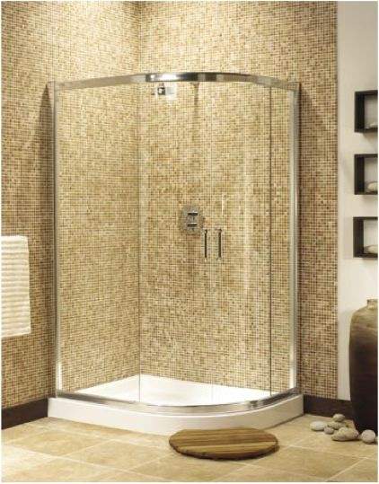 Image Ultra 1200x900 offset quadrant shower enclosure, sliding doors.