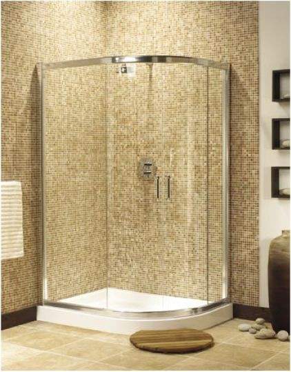 Image Ultra 900x800 offset quadrant shower enclosure, sliding doors.