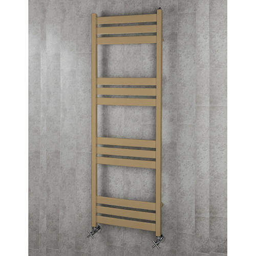 Colour Heated Towel Rail & Wall Brackets 1500x500 (Grey Beige).