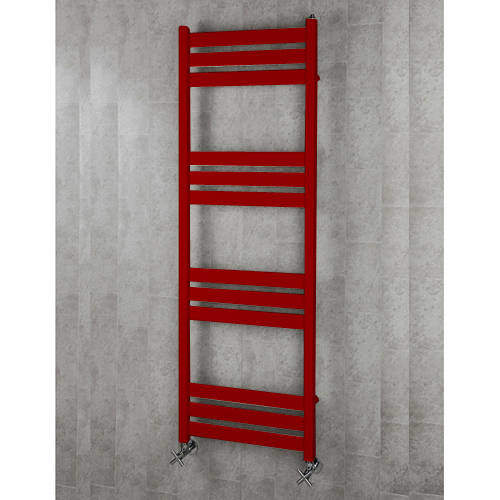 Colour Heated Towel Rail & Wall Brackets 1500x500 (Ruby Red).