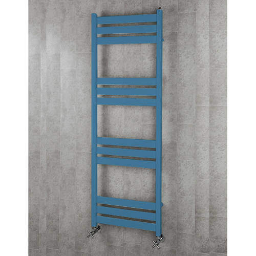 Colour Heated Towel Rail & Wall Brackets 1500x500 (Pastel Blue).
