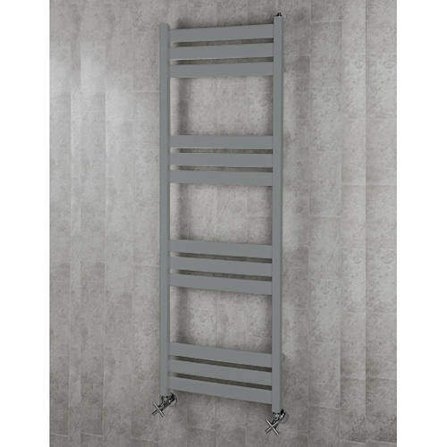 Colour Heated Towel Rail & Wall Brackets 1500x500 (Window Grey).