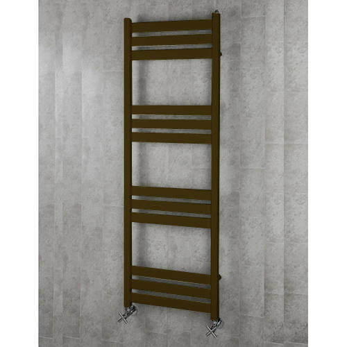 Colour Heated Towel Rail & Wall Brackets 1500x500 (Nut Brown).