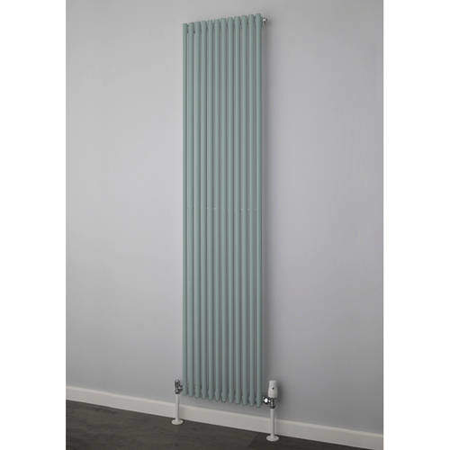 Colour Chaucer Single Vertical Radiator 1820x300mm (Traffic Grey).