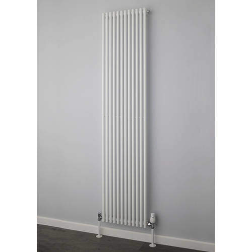 Colour Chaucer Single Vertical Radiator 1820x300mm (White).