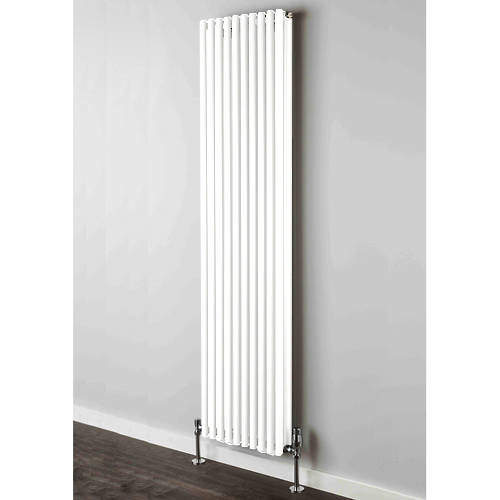 Colour Chaucer Double Vertical Radiator 1820x300mm (White).
