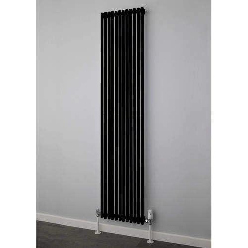 Colour Chaucer Single Vertical Radiator 1820x504mm (Jet Black).