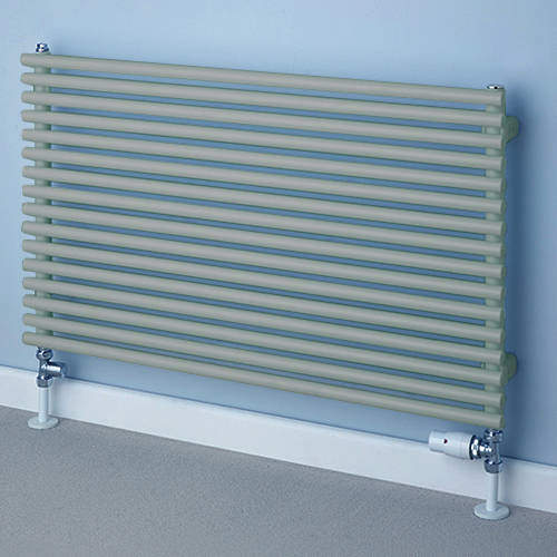 Colour Chaucer Single Horizontal Radiator 402x1220mm (Traffic Grey).