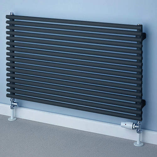 Colour Chaucer Single Horizontal Radiator 402x1220mm (Jet Black).