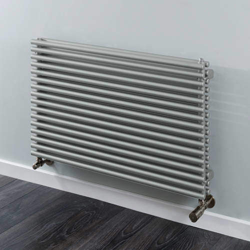 Colour Chaucer Double Horizontal Radiator 402x1220mm (Traffic Grey).