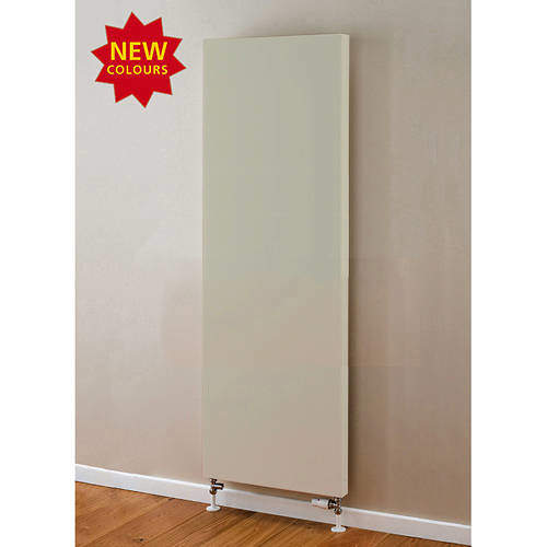 Colour Faraday Vertical Radiator 1600x500mm (P+, Silk Grey, 5684 BTUs).