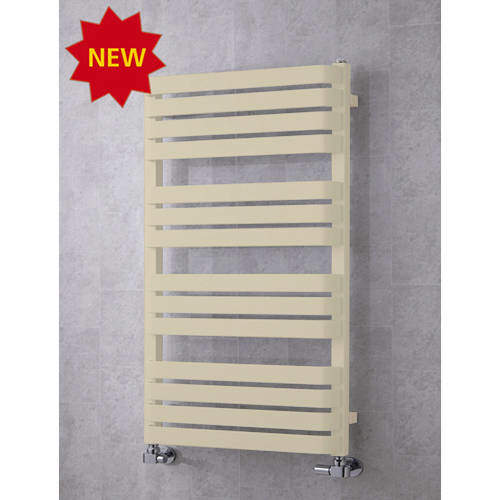 Colour Heated Towel Rail & Wall Brackets 1110x500 (Light Ivory).