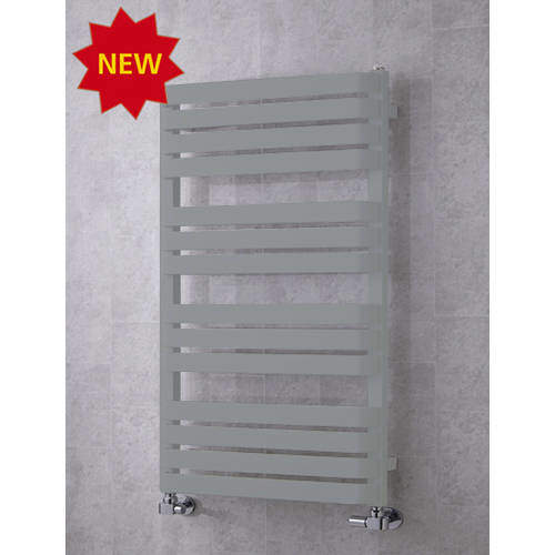 Colour Heated Towel Rail & Wall Brackets 1110x500 (Window Grey).