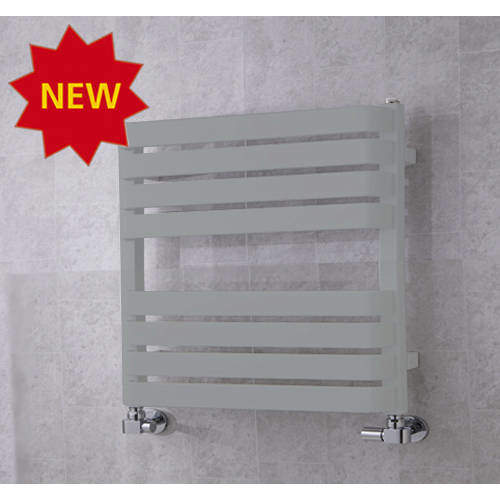 Colour Heated Towel Rail & Wall Brackets 655x500 (Window Grey).