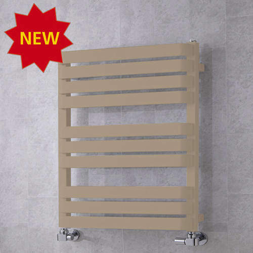 Colour Heated Towel Rail & Wall Brackets 785x500 (Grey Beige).