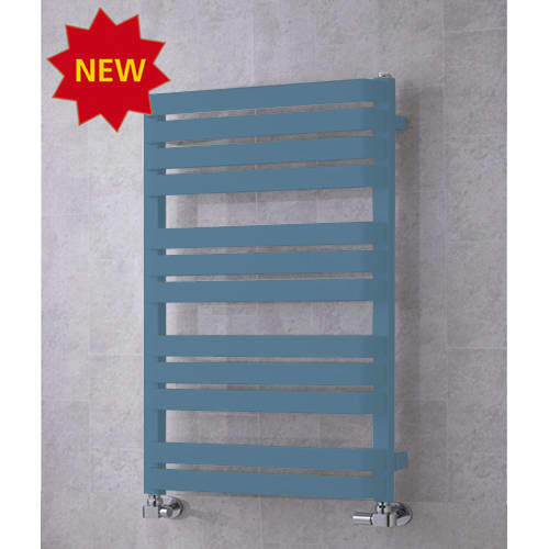 Colour Heated Towel Rail & Wall Brackets 915x500 (Pastel Blue).