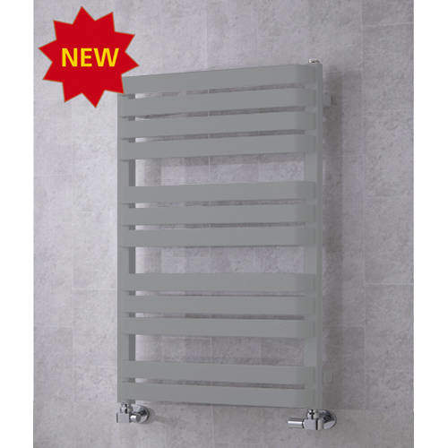 Colour Heated Towel Rail & Wall Brackets 915x500 (Window Grey).