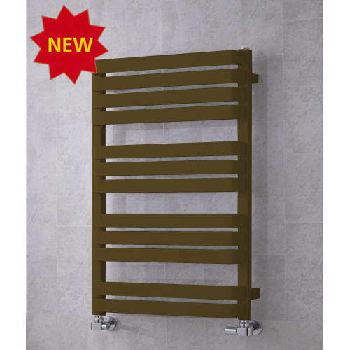 Colour Heated Towel Rail & Wall Brackets 915x500 (Nut Brown).