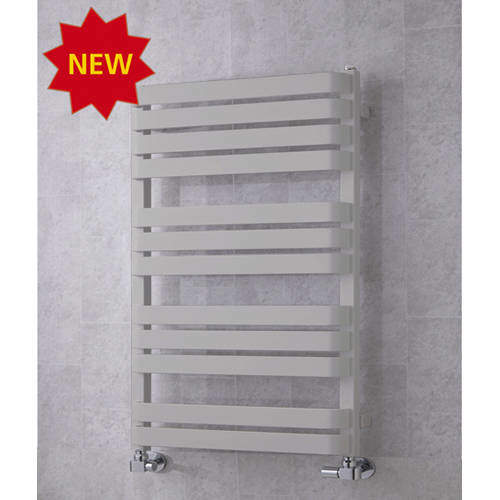 Colour Heated Towel Rail & Wall Brackets 915x500 (White Aluminium).