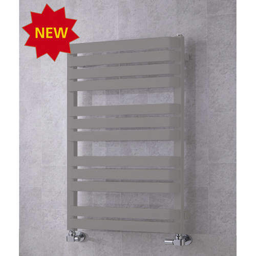 Colour Heated Towel Rail & Wall Brackets 915x500 (Grey Aluminium).