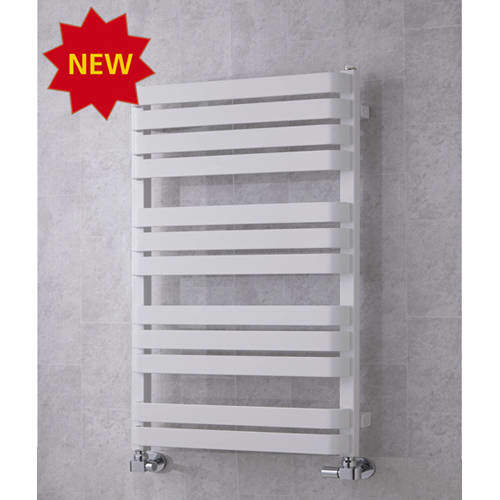 Colour Heated Towel Rail & Wall Brackets 915x500 (White).