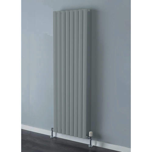 Colour Tallis Single Vertical Radiator 1820x480mm (Traffic Grey).