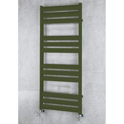 Colour Heated Ladder Rail & Wall Brackets 1060x500 (Grey Olive).