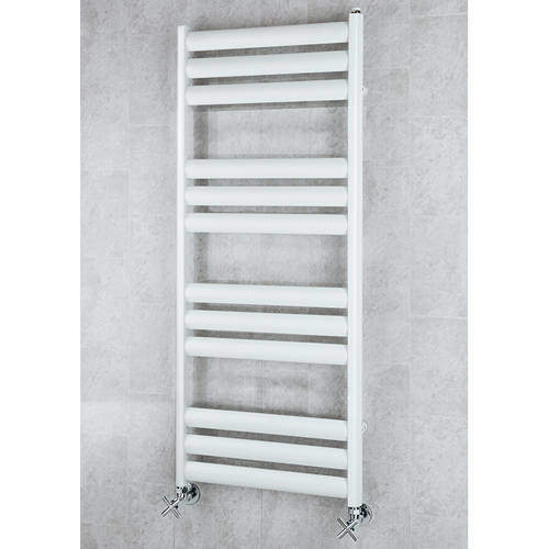 Colour Heated Ladder Rail & Wall Brackets 1060x500 (White).