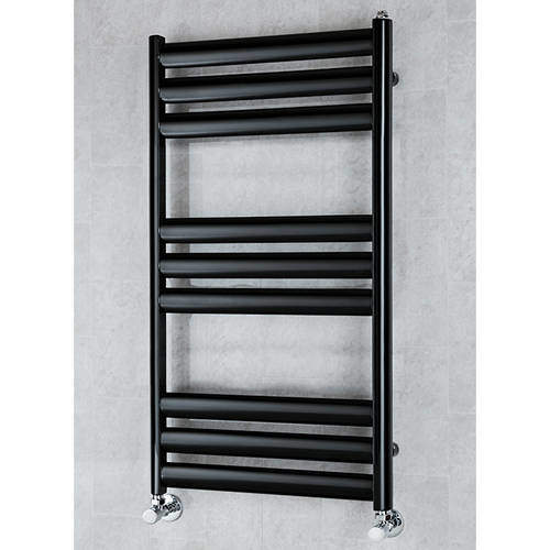 Colour Heated Ladder Rail & Wall Brackets 780x500 (Black).