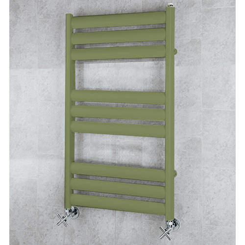 Colour Heated Ladder Rail & Wall Brackets 780x500 (Reed Green).