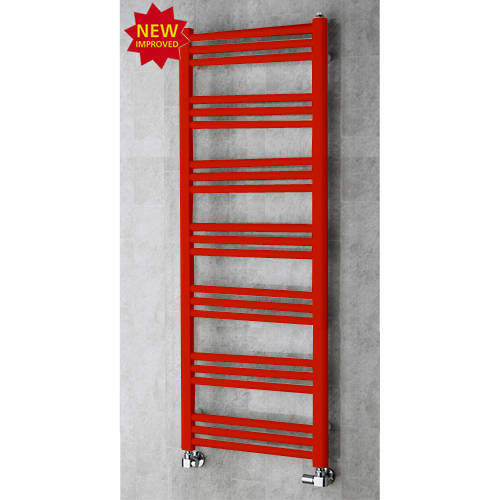 Colour Heated Ladder Rail & Wall Brackets 1374x500 (Flame Red).