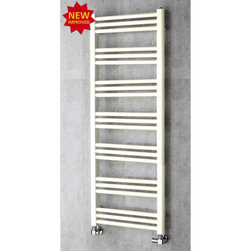 Colour Heated Ladder Rail & Wall Brackets 1374x500 (Cream).